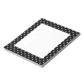 White en Black Polka Dot Pattern Notitieblok (Gedraaid)