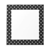 White en Black Polka Dot Pattern Notitieblok (Voorkant)