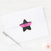 White en Black Polka Dot Pattern Ster Sticker (Envelop)