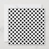 White en Black Polka Dot Wedding Kaart (Achterkant)