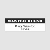 White en Black Professional Name Tag (Voorkant)