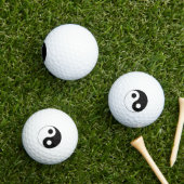 White en Black Yin en Yang Symbol Golfballen (Insitu Gras)
