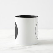 White en Black Yin en Yang Symbol Mok (Midden)