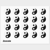 White en Black Yin en Yang Symbol Ronde Sticker (Vel)