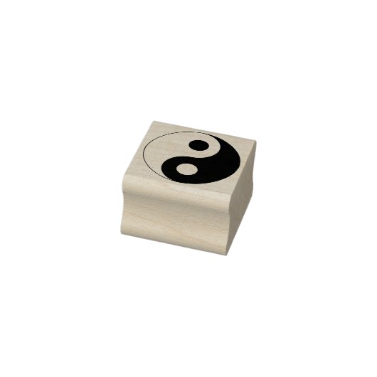 White en Black Yin en Yang Symbol Rubberstempel (Stempel)