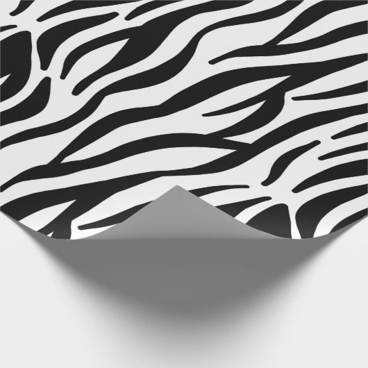 White en Black Zebra Pattern Cadeaupapier (Hoek)