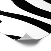 White en Black Zebra Pattern Poster (Hoek)