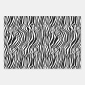 White en Black Zebra Print Inpakpapier Vel (Voorkant 3)