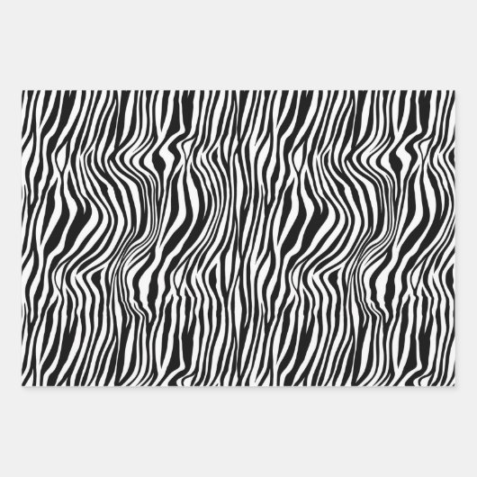 White en Black Zebra Print Inpakpapier Vel (Voorkant)