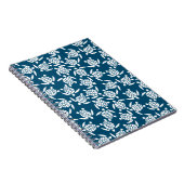 White en Blue Coastal Style Turtle Pattern Notitieboek (Rechterzijde)