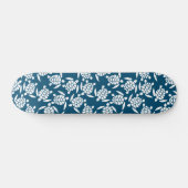 White en Blue Coastal Style Turtle Pattern Skateboard (Horizontaal)