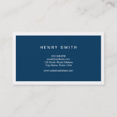 White en Blue Corporate Modern Professional Visitekaartje (Achterkant)