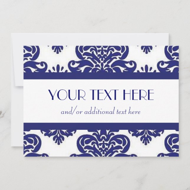 White en Blue Damask (Voorkant)