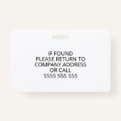 White en Blue Manager ID-Logo Badge (Achterkant)