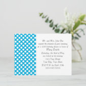 White en Blue Polka Dot Kaart (Staand voorkant)