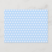 White en Blue Polka Dot Pattern. Spottig. Briefkaart (Voorkant)