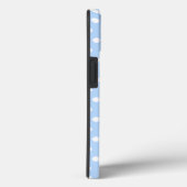 White en Blue Polka Dot Pattern. Spottig. Case-Mate iPhone Case (Achterkant / Rechts)