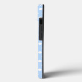 White en Blue Polka Dot Pattern. Spottig. Case-Mate iPhone Case (Achterkant / Links)