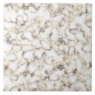 White en Brown Faux Marble Granite Tegeltje