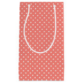 White en Coral Pink Pink Pattern Klein Cadeauzakje (Voorkant)