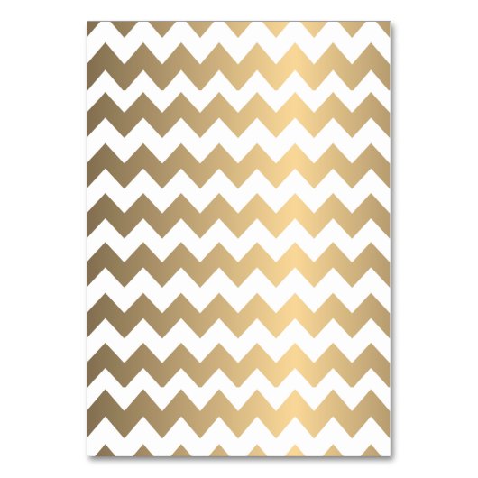 White en Gold Chevron en Confetti | Kaarten plaats (Achterkant)