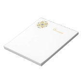 White en Gold Faux Diamond Notitieblok (Gedraaid)