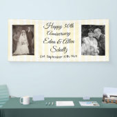 White en Gold Happy 50e Jubileum banner (Beurs)