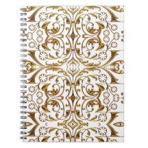 White en Gold Luxury Notitieboek