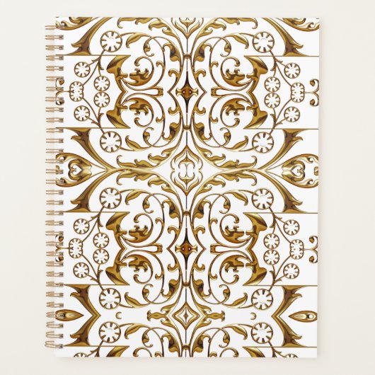 White en Gold Luxury Planner (Voorkant)