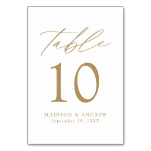 White en Gold Modern Elegance Wedding Kaart
