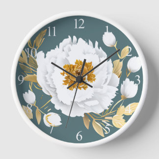 White en Gold Peonie Flower Wreate