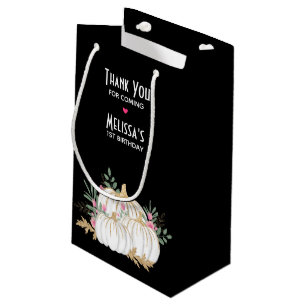 White en Gold Pumpkins Waterverf Hartelijk dank Klein Cadeauzakje