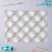 White en Gold Tufted Tissuepapier (Craft)