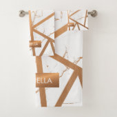 White en Golden Marble Bad Handdoek (Insitu)