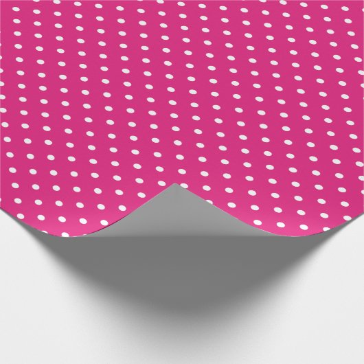 White en Hot Pink Pot Pattern Cadeaupapier (Hoek)