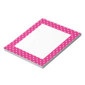 White en Hot Pink Pot Pattern Notitieblok (Gedraaid)