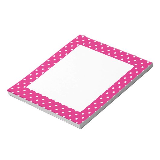 White en Hot Pink Pot Pattern Notitieblok (Gedraaid)