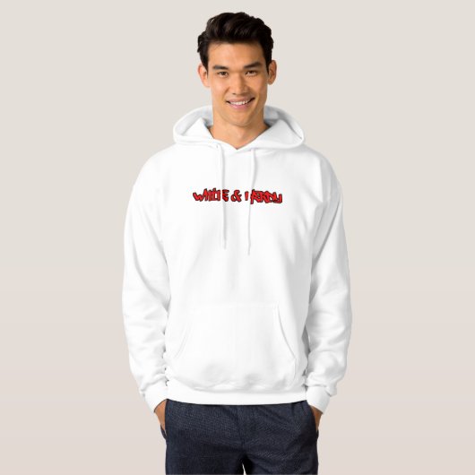 White en Nerdy Hoodie (Voorkant volledig)