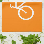 White en Oranje Bike Theedoek (Gevouwen)