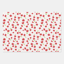 White en Red Flower Pattern