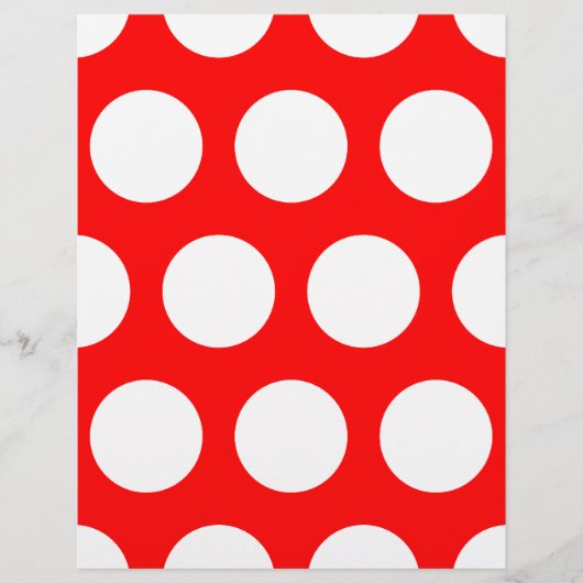 White en Red Polka Dots Flyer (Voorkant)