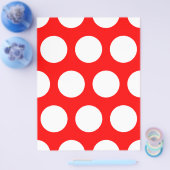 White en Red Polka Dots Flyer (Enkel)