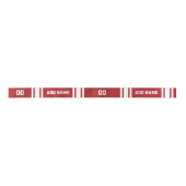 White en Red Sports Jersey Custom Name Number Lint (Voorkant)