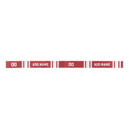 White en Red Sports Jersey Custom Name Number Lint (Voorkant)