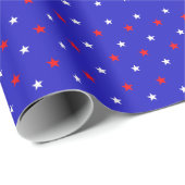 White en Red Stars - Starry Sky Pattern Cadeaupapier (Rol Hoek)