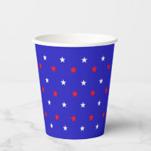 White en Red Stars - Starry Sky Pattern