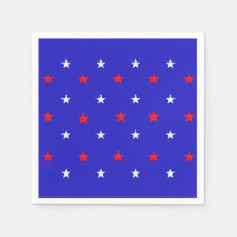 White en Red Stars - Starry Sky Pattern