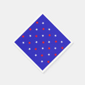 White en Red Stars - Starry Sky Pattern Servet (Hoek)