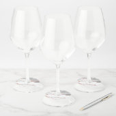 White en Roos Gold Agate Wijnglaslabel (Set)