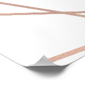 White en Roos Gold Diamond Weddenschap Welkom Poster (Hoek)